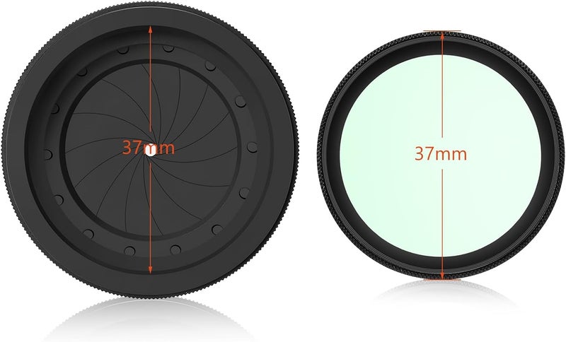 Folisobo Adjustable Iris Aperture Diaphragm Filter Pack M30 to M37 Iris Aperture Diaphragm Adapter Optical Diaphragm 1.5-26mm Lens Module Adapter Ring PVS-14 PVS 14 (Adjustable Iris Filter Kit*2) - Image 5